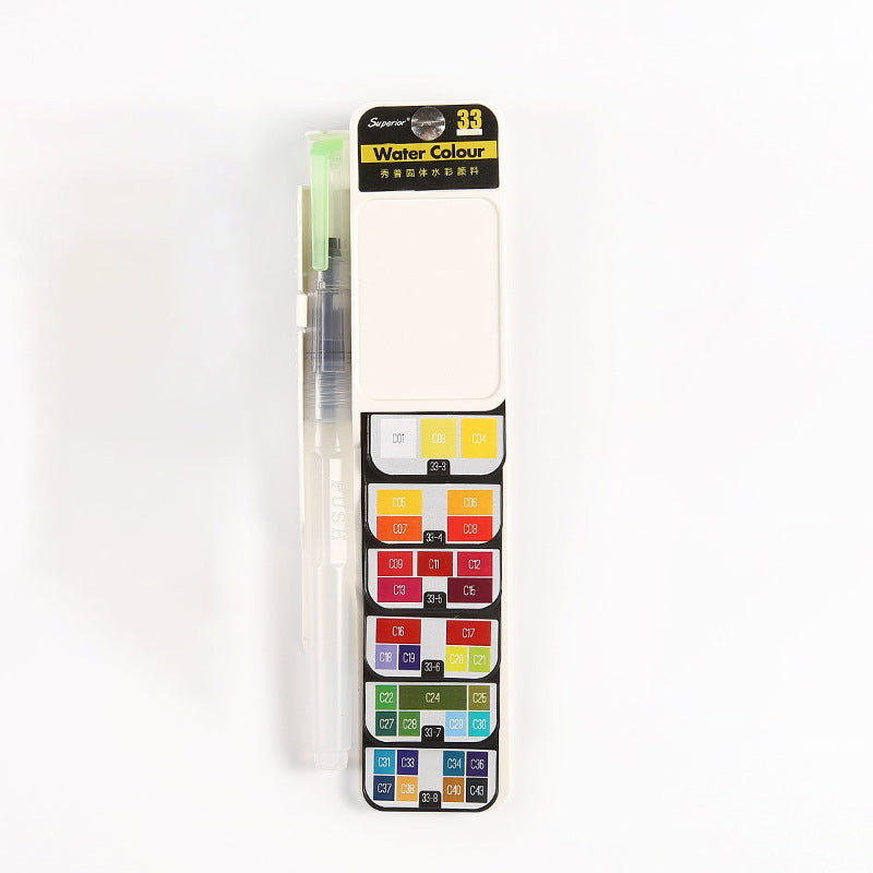 Paleta de Gouache Multicolor con Herramientas Prácticas