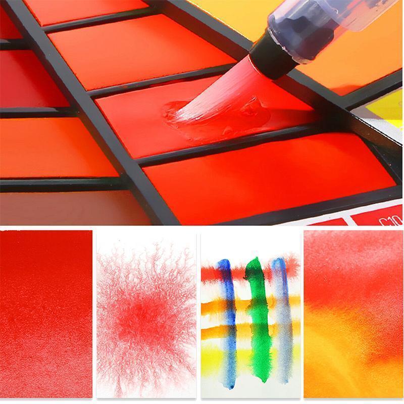 Paleta de Gouache Multicolor con Herramientas Prácticas