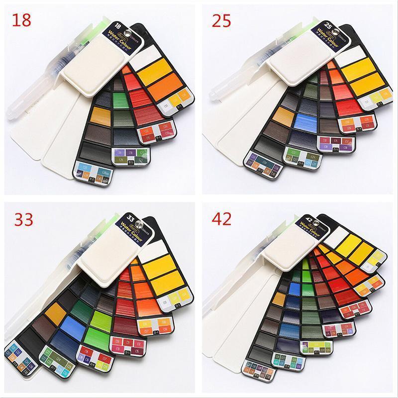 Paleta de Gouache Multicolor con Herramientas Prácticas