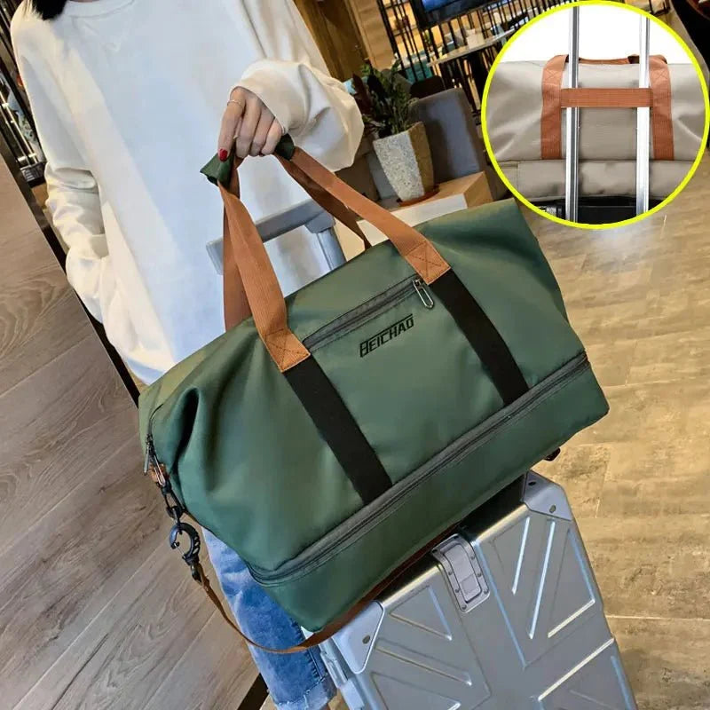 BowLift | STRIDEGEAR – Bolsa de viaje impermeable con compartimento para zapatos y separación seco-húmedo