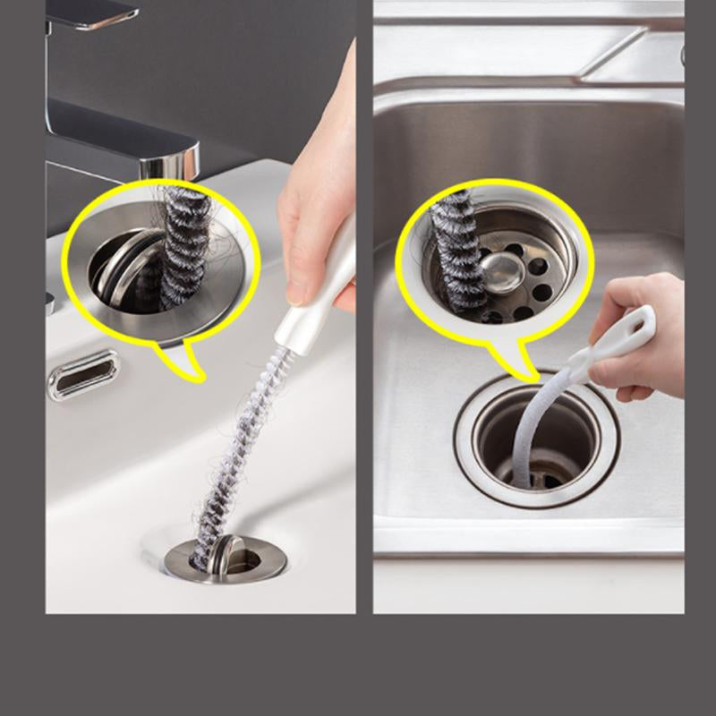 Cepillo flexible de mano para desatascar tuberías de desagüe