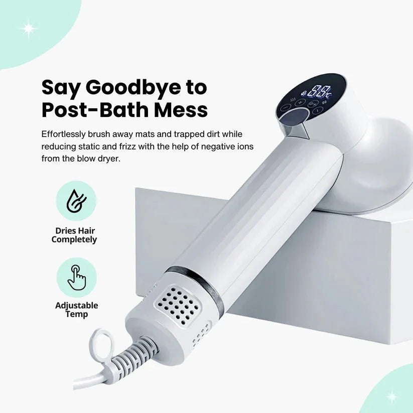 FluffDry • Secador y Cepillo 2-en-1 para Perros
