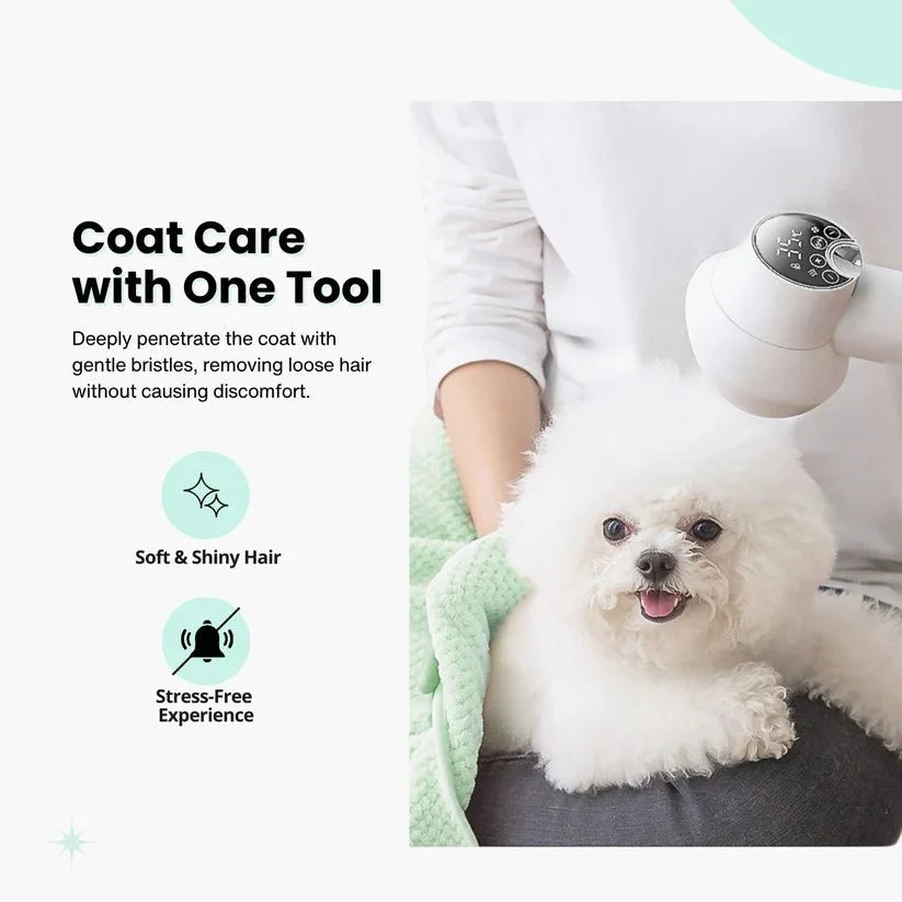 FluffDry • Secador y Cepillo 2-en-1 para Perros