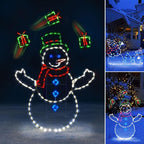 WinterJoy - Decoración LED de lucha de bolas de nieve para un ambiente navideño juguetón