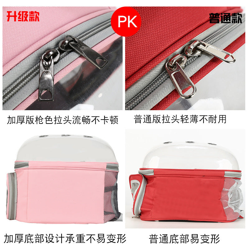 Mochila Plegable para Mascotas con Ventilación y Vista Clara