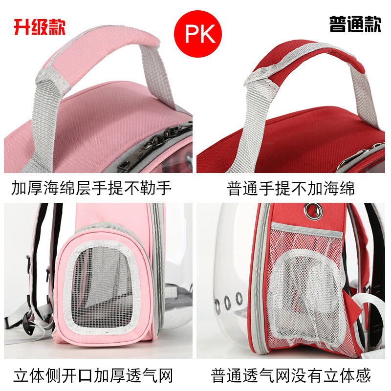 Mochila Plegable para Mascotas con Ventilación y Vista Clara