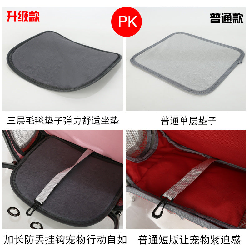 Mochila Plegable para Mascotas con Ventilación y Vista Clara