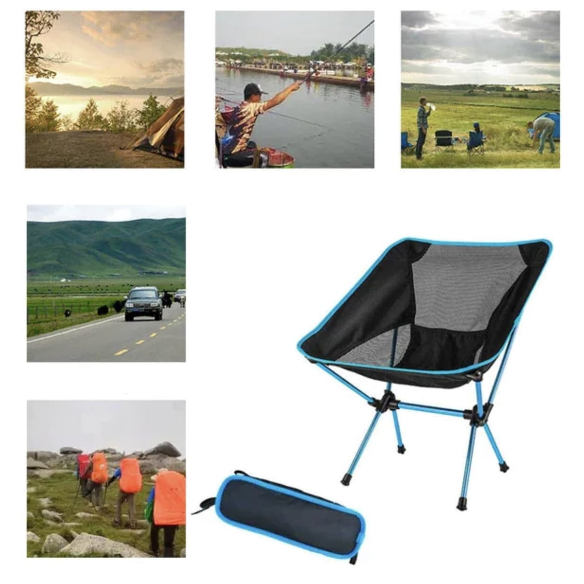 Silla de Camping Roja – Práctica y Fácil de Transportar