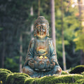 ZenGlow - Estatua de Buda solar para jardín con luz nocturna tranquilizadora