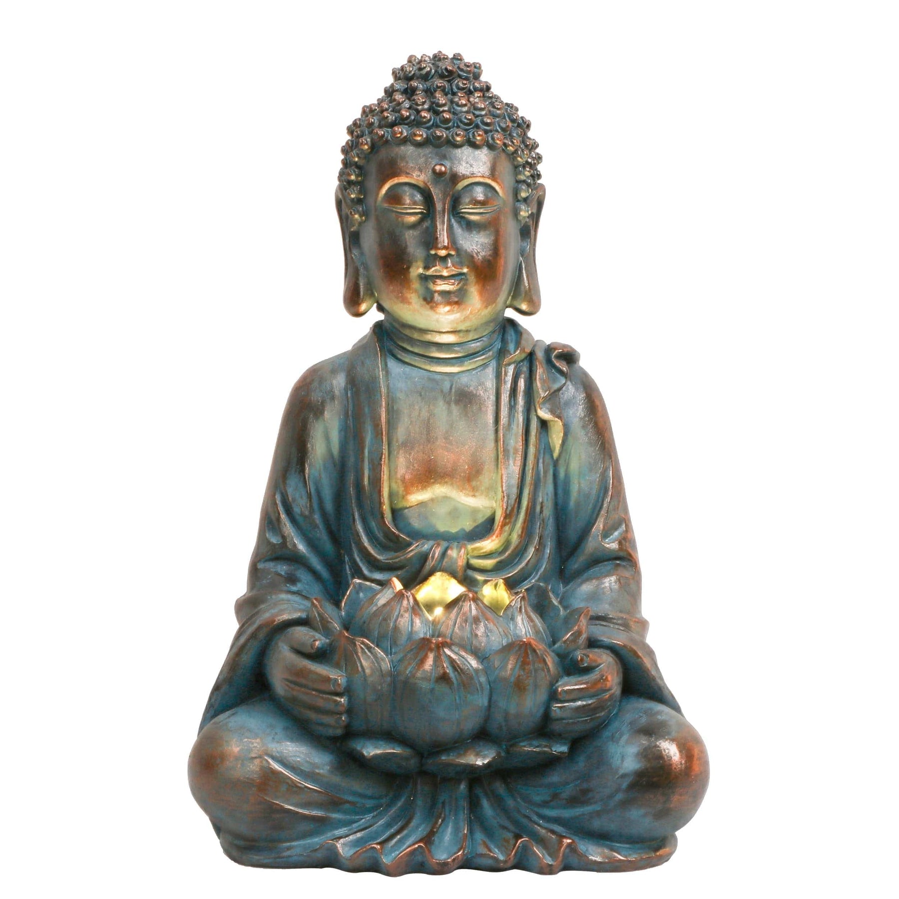 ZenGlow - Estatua de Buda solar para jardín con luz nocturna tranquilizadora