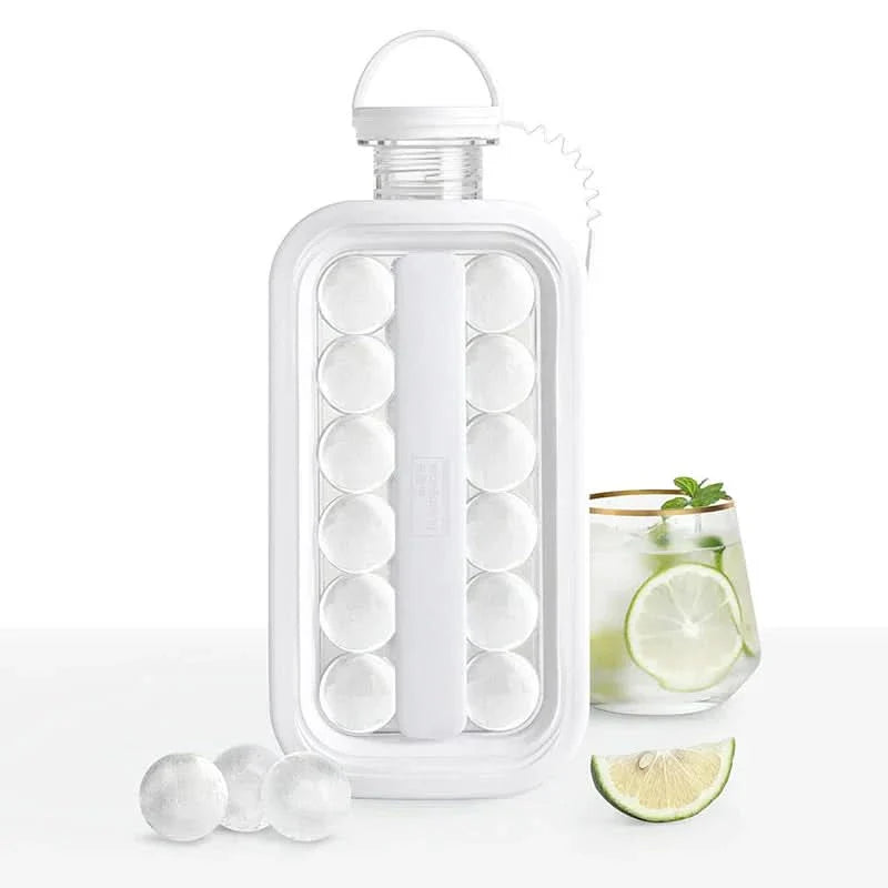 Botella 2 en 1 con molde de cubitos de hielo integrado