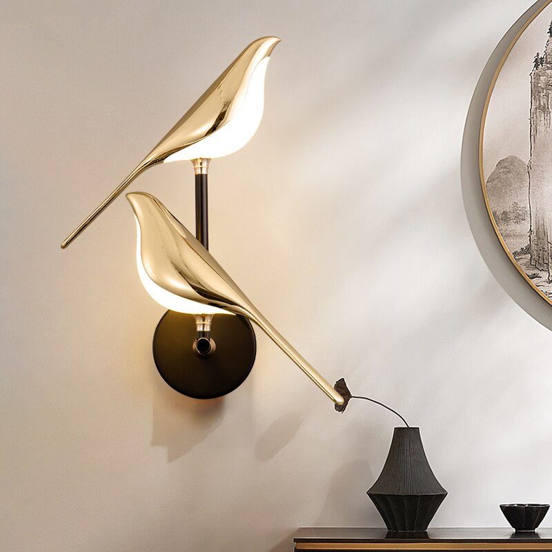 Lámpara de Pared Moderna | Diseño en Forma de Pájaro