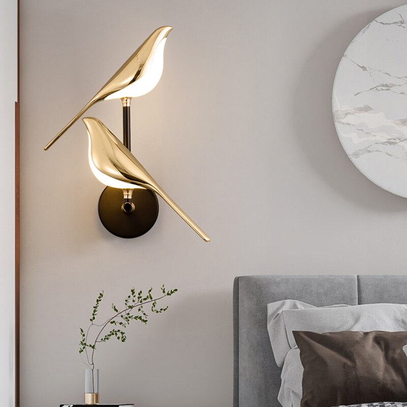 Lámpara de Pared Moderna | Diseño en Forma de Pájaro