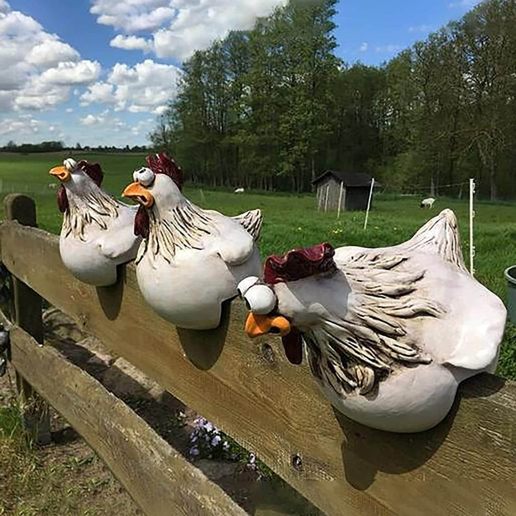 ChickCharm - Peculiares Estatuas de Gallinas para el Rincón del Jardín