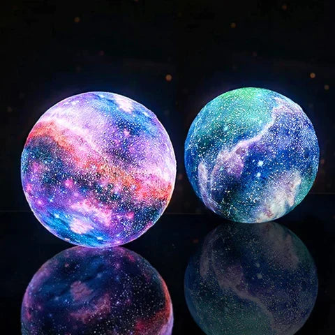 Lámpara de noche inalámbrica con diseño de estrellas – regulable y recargable para el dormitorio