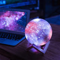 Lámpara de noche inalámbrica con diseño de estrellas – regulable y recargable para el dormitorio