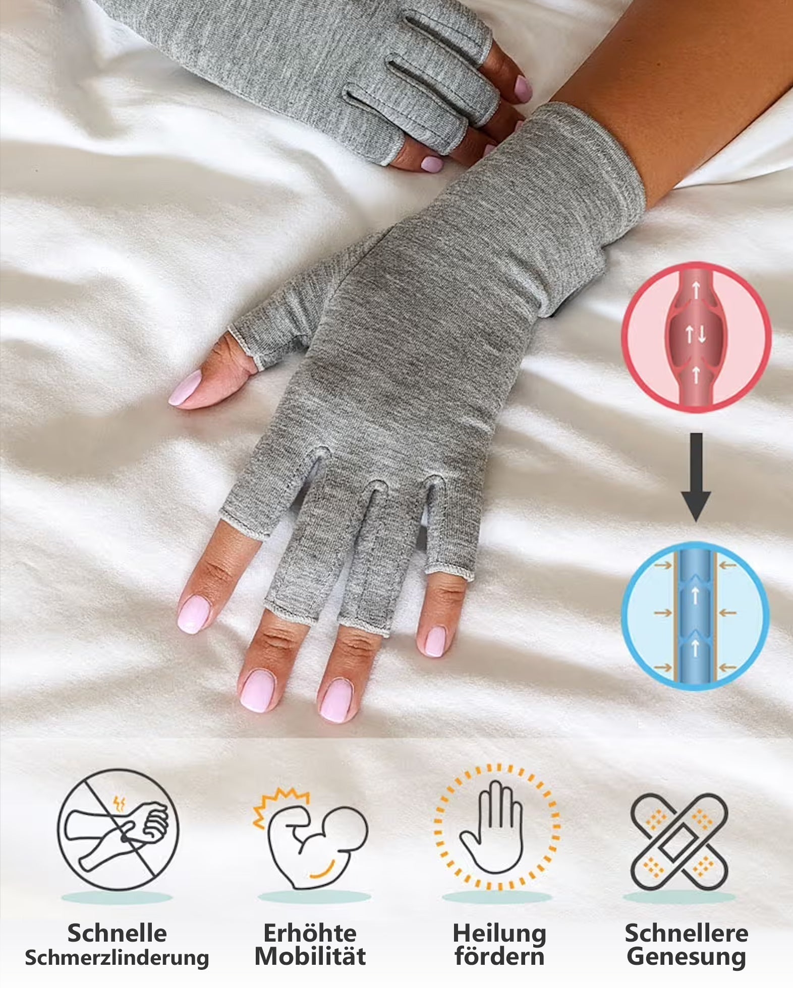 Guantes de compresión de bambú – Alivio y confort diario