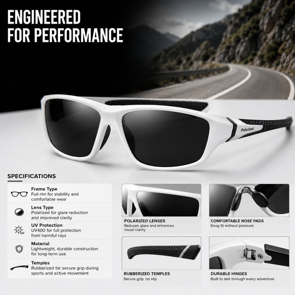 GLAREBLOCK – Gafas de sol deportivas polarizadas con protección UV400
