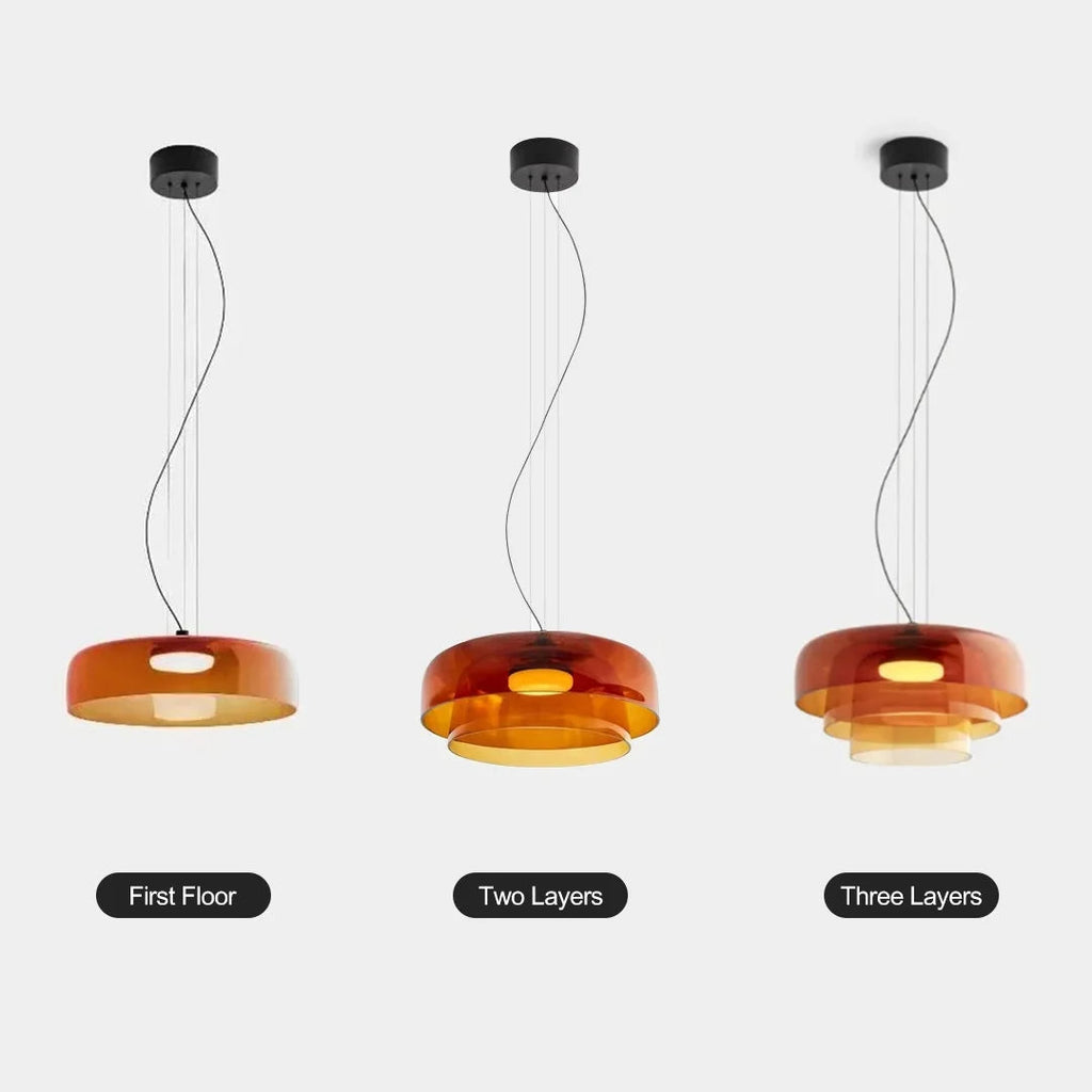 Lámpara colgante moderna de vidrio y metal – Lámpara LED colgante con luz cálida para cocina y comedor