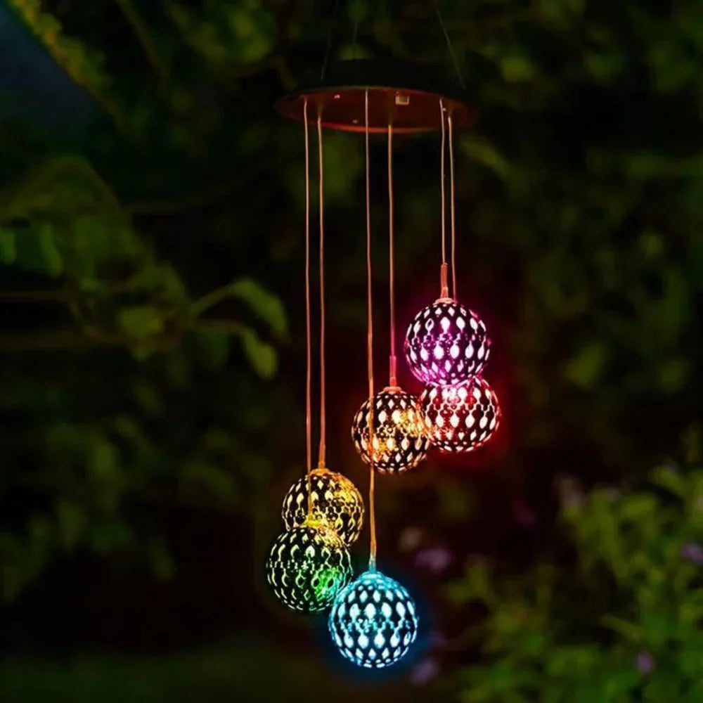 LumiChime – Campanilla Solar LED que Cambia de Color para Exteriores