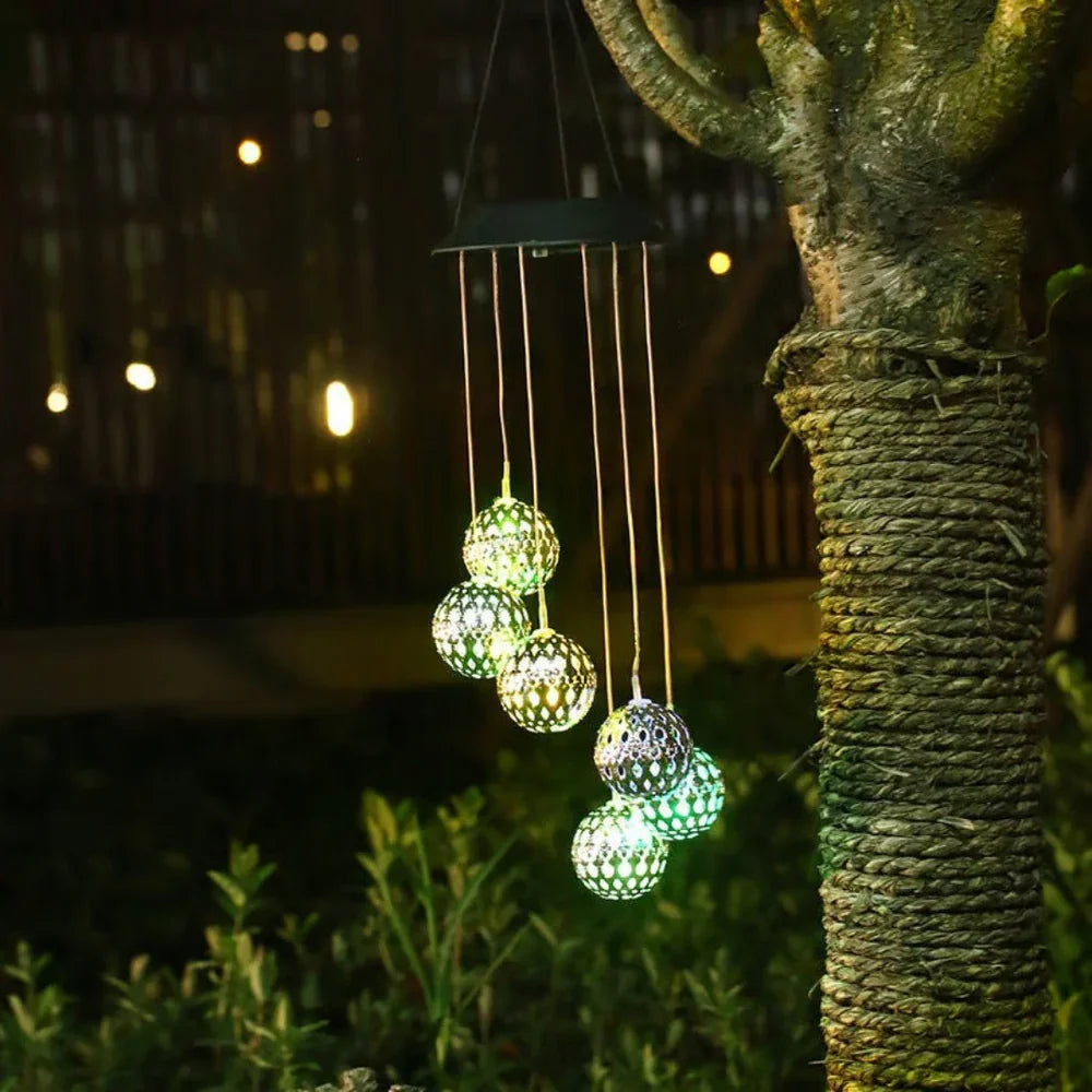 LumiChime – Campanilla Solar LED que Cambia de Color para Exteriores