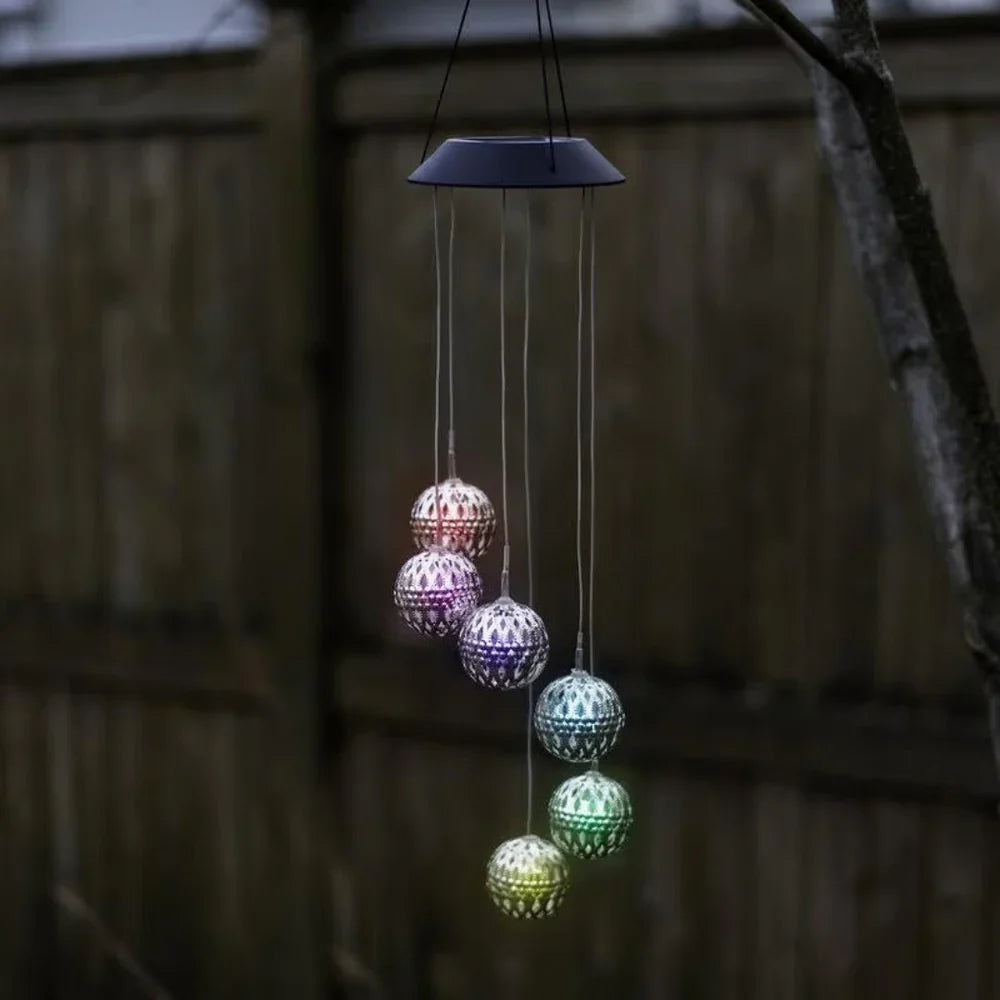 LumiChime – Campanilla Solar LED que Cambia de Color para Exteriores