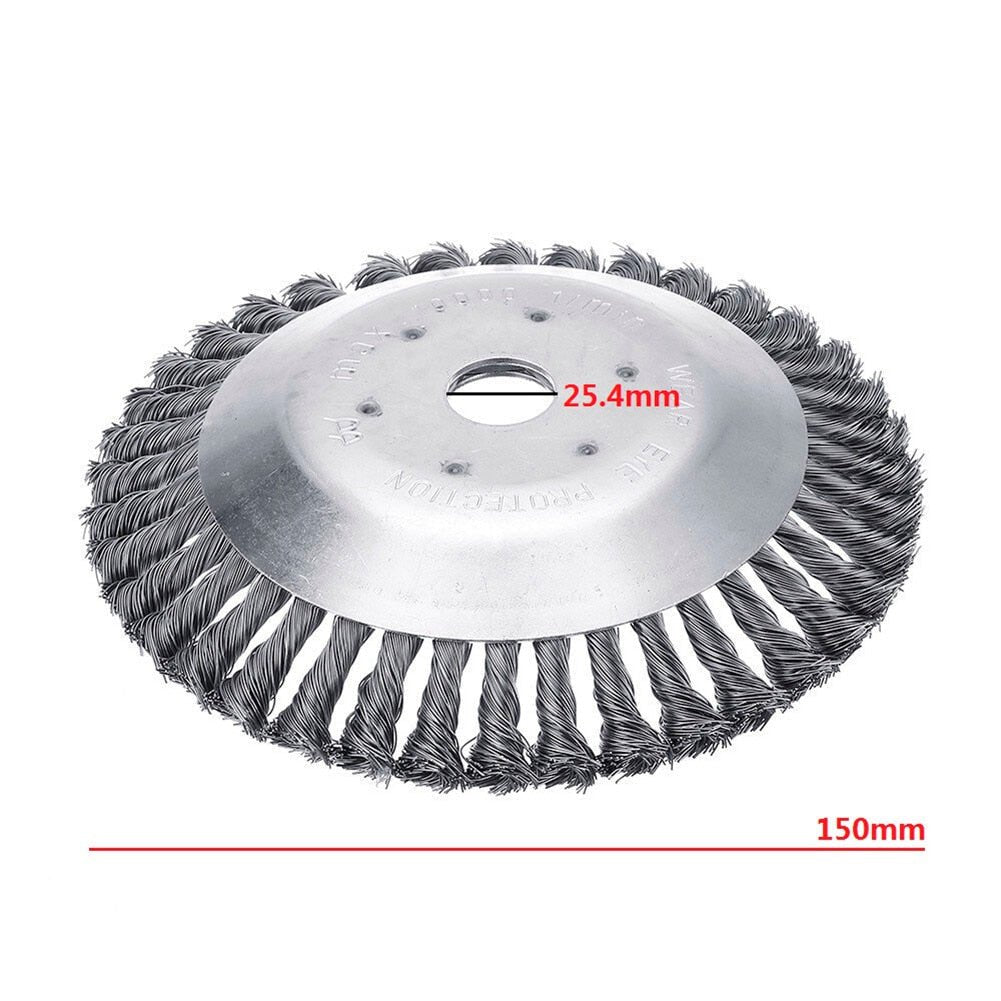 Lisslune | Cepillo para Malezas para Desmalezadora – Cepillo de Alambre Robusto Hecho de Acero para Cuidado de Jardines con Pavimento