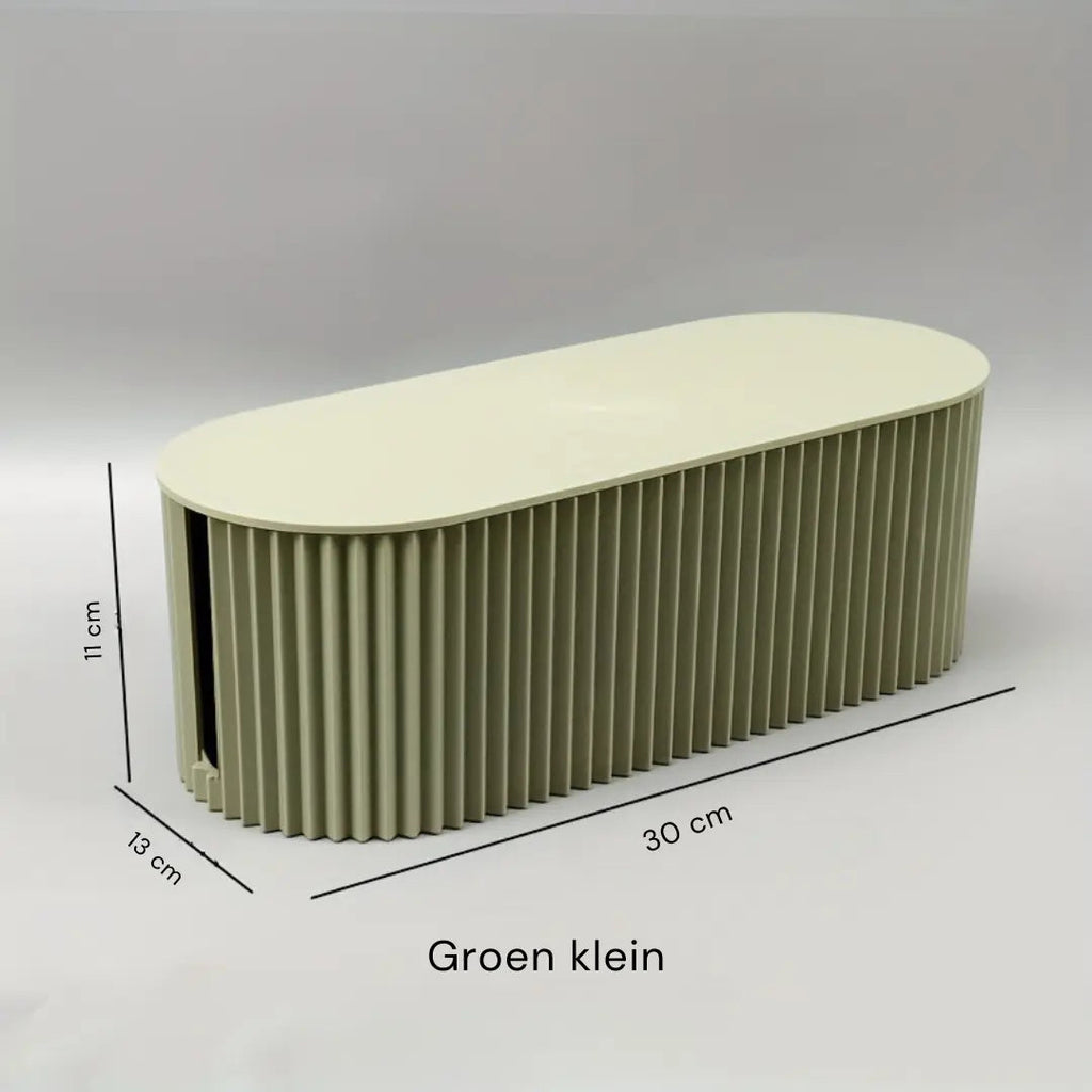 Kalsten | Organizador de Escritorio para Cables Ordoca | Gestión y Almacenamiento de Cables | Blanco | 30x11x13 cm