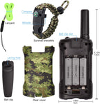 Walkie Talkies para Niños | 22 Canales | Alcance de 5 km | Camo Verde
