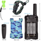 Walkie Talkies para Niños | 22 Canales | Alcance de 5 km | Camo Verde