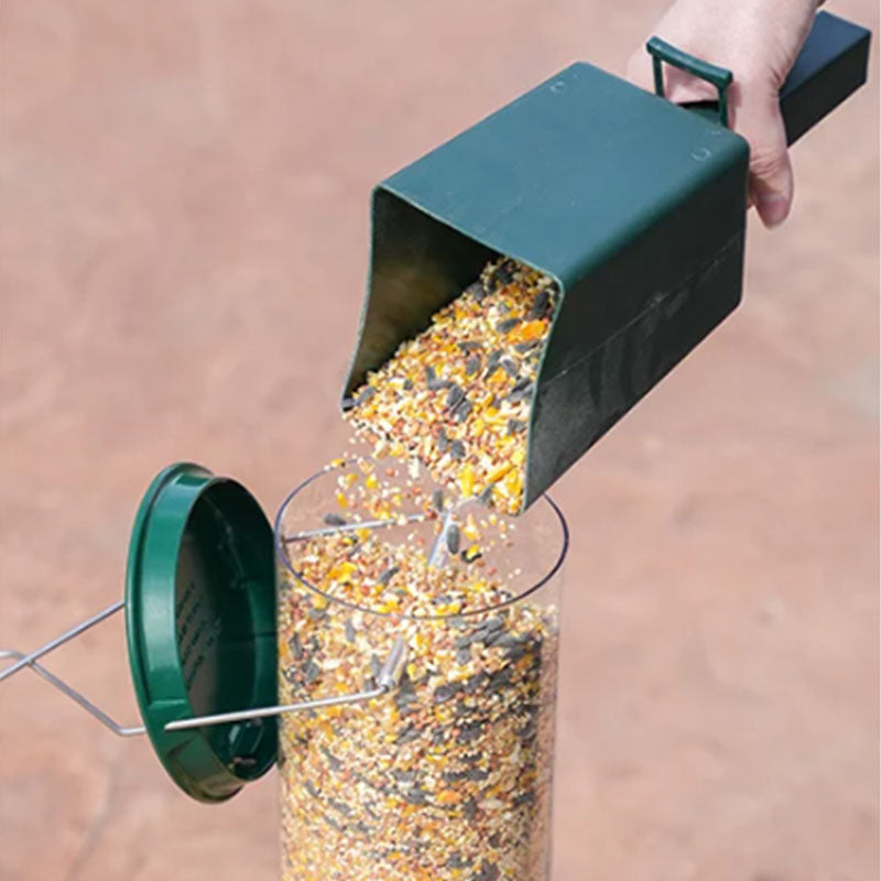 Comedero para Pájaros Verde a Prueba de Ardillas con Metal y Policarbonato