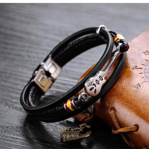 Edición Limitada Pulsera de Cuero de Guitarra
