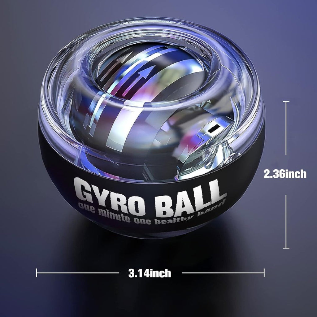 Entrenador de antebrazo autoarrancable Gyropower – Ejercitador de mano giroscópico para fuerza de agarre y entrenamiento de muñeca