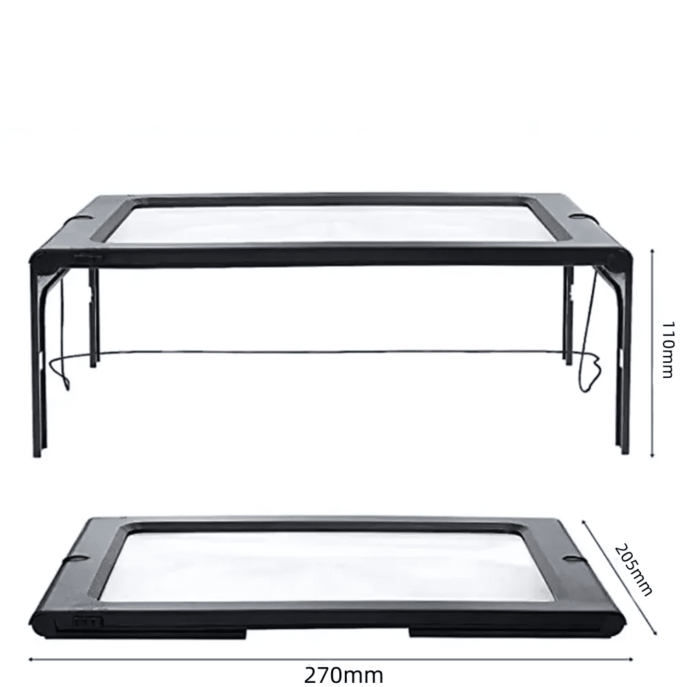 Lupa de Mesa Manos Libres con Luz LED para Lectura Cristalina