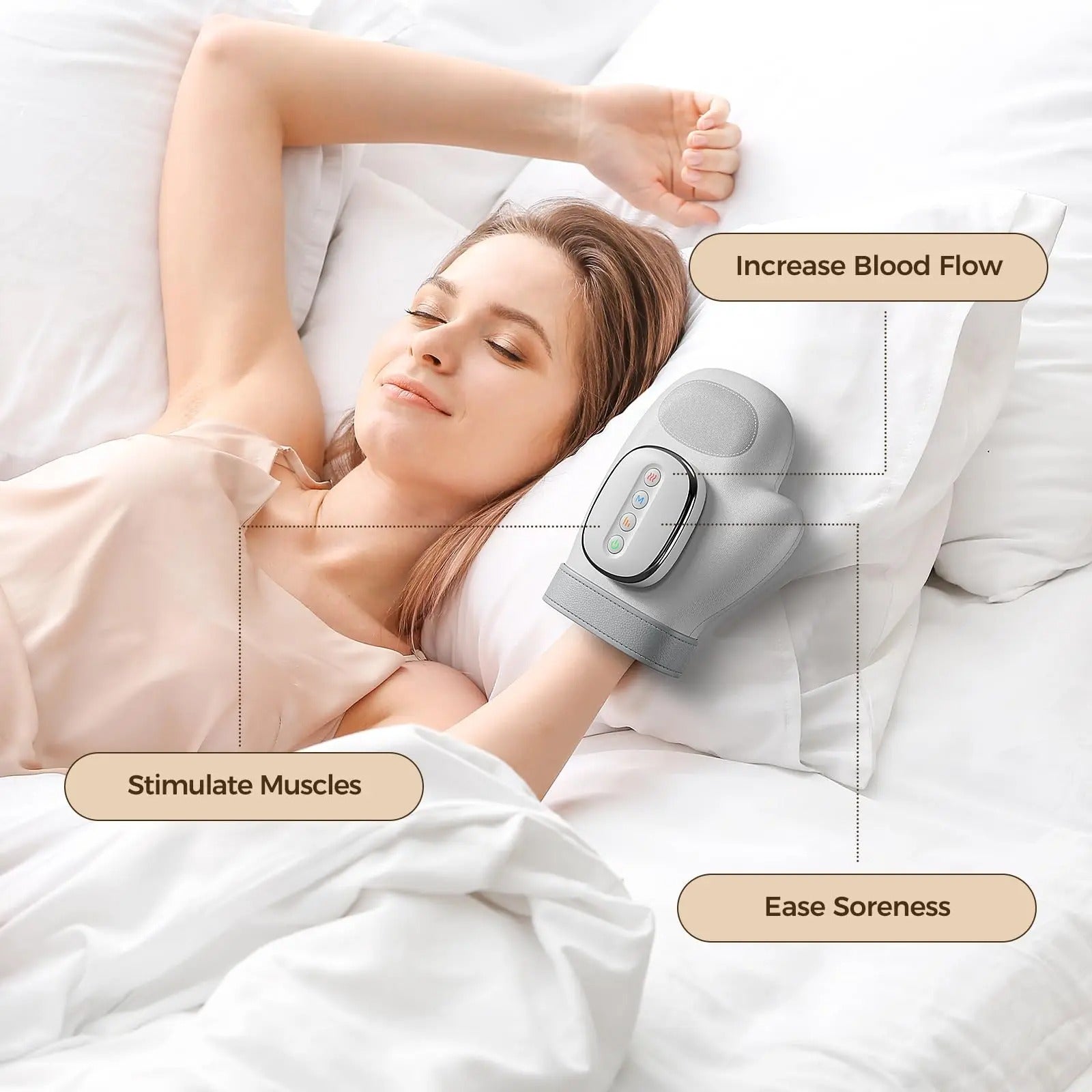 Masajeador de Manos con Terapia de Calor para Alivio del Dolor