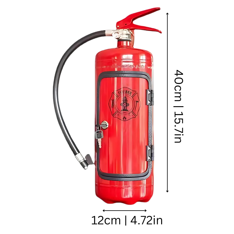 Mini Bar de Extintor de Incendios Industrial Hecho a Mano