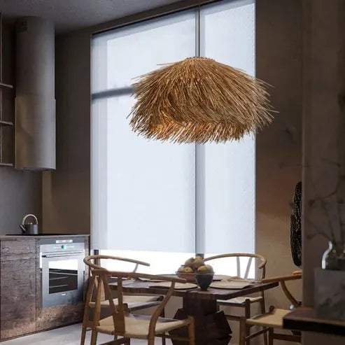 Lámpara Colgante de Ratan Hecha a Mano para un Ambiente Cálido y Natural en Casa