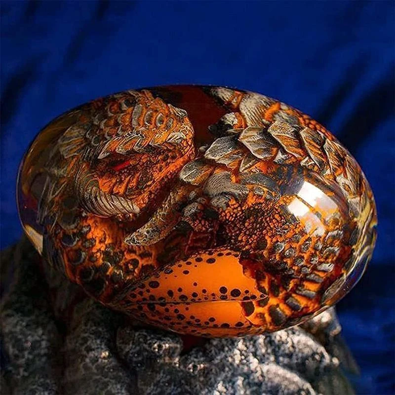 Huevo de Dragón de Lava Hecho a Mano Souvenir para Fans de la Fantasía