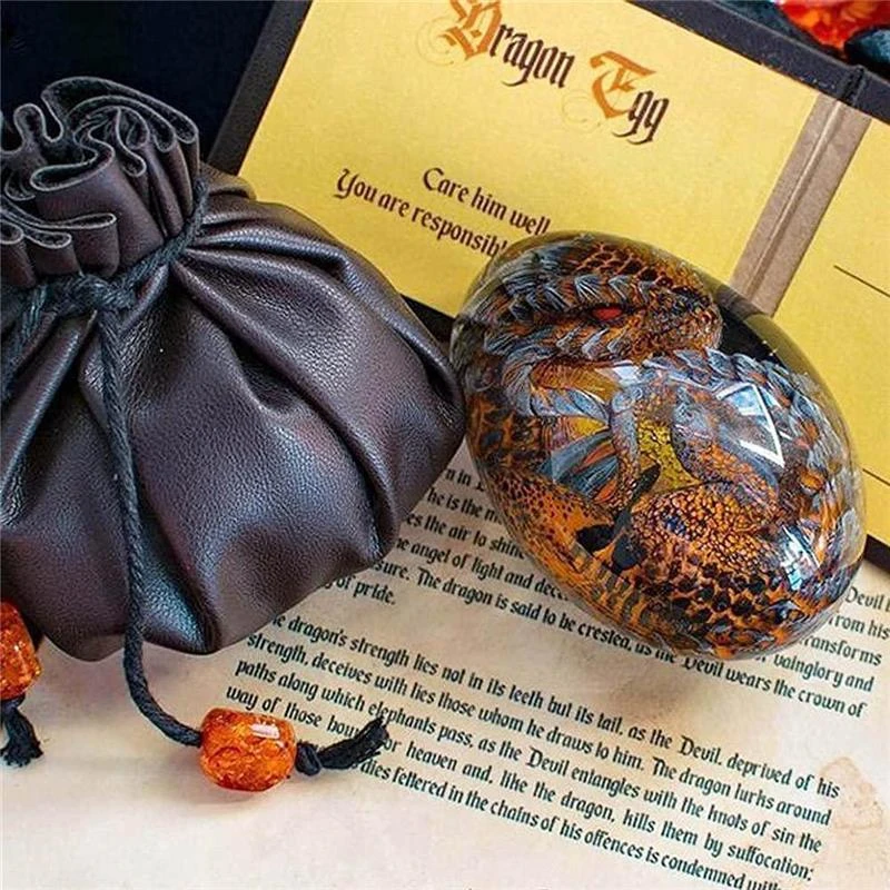 Huevo de Dragón de Lava Hecho a Mano Souvenir para Fans de la Fantasía