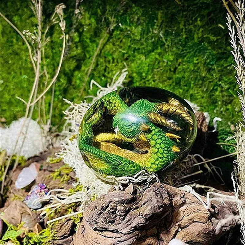 Huevo de Dragón de Lava Hecho a Mano Souvenir para Fans de la Fantasía