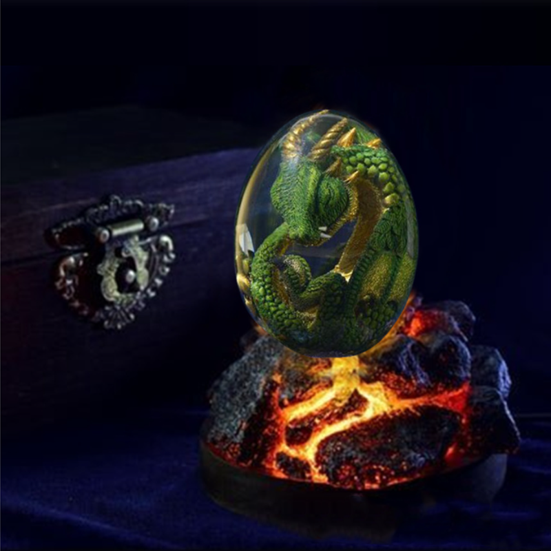 Huevo de Dragón de Lava Hecho a Mano Souvenir para Fans de la Fantasía
