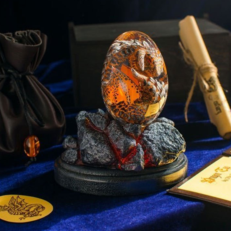 Huevo de Dragón de Lava Hecho a Mano Souvenir para Fans de la Fantasía