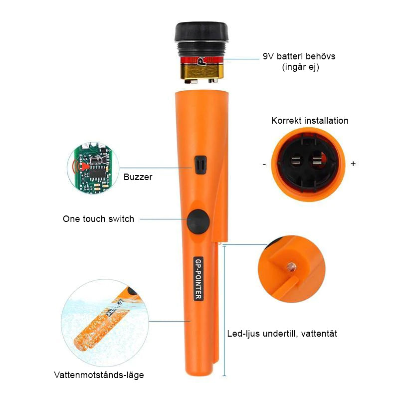Detector de Metales Manual IP65 Impermeable