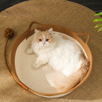 Cama de Cuerda de Algodón Tejida a Mano para Gatos - CozyNest