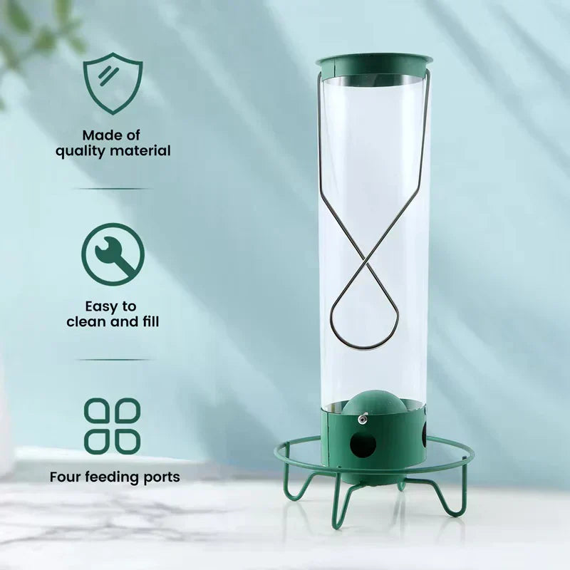 Comedero para Aves a Prueba de Ardillas - Diseño de Metal