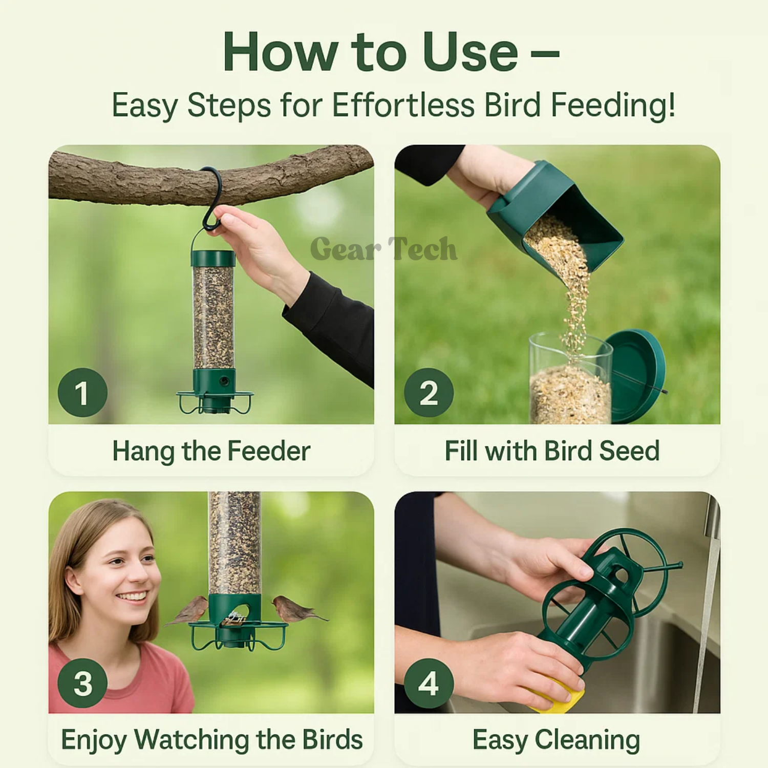 Comedero para Aves a Prueba de Ardillas - Diseño de Metal