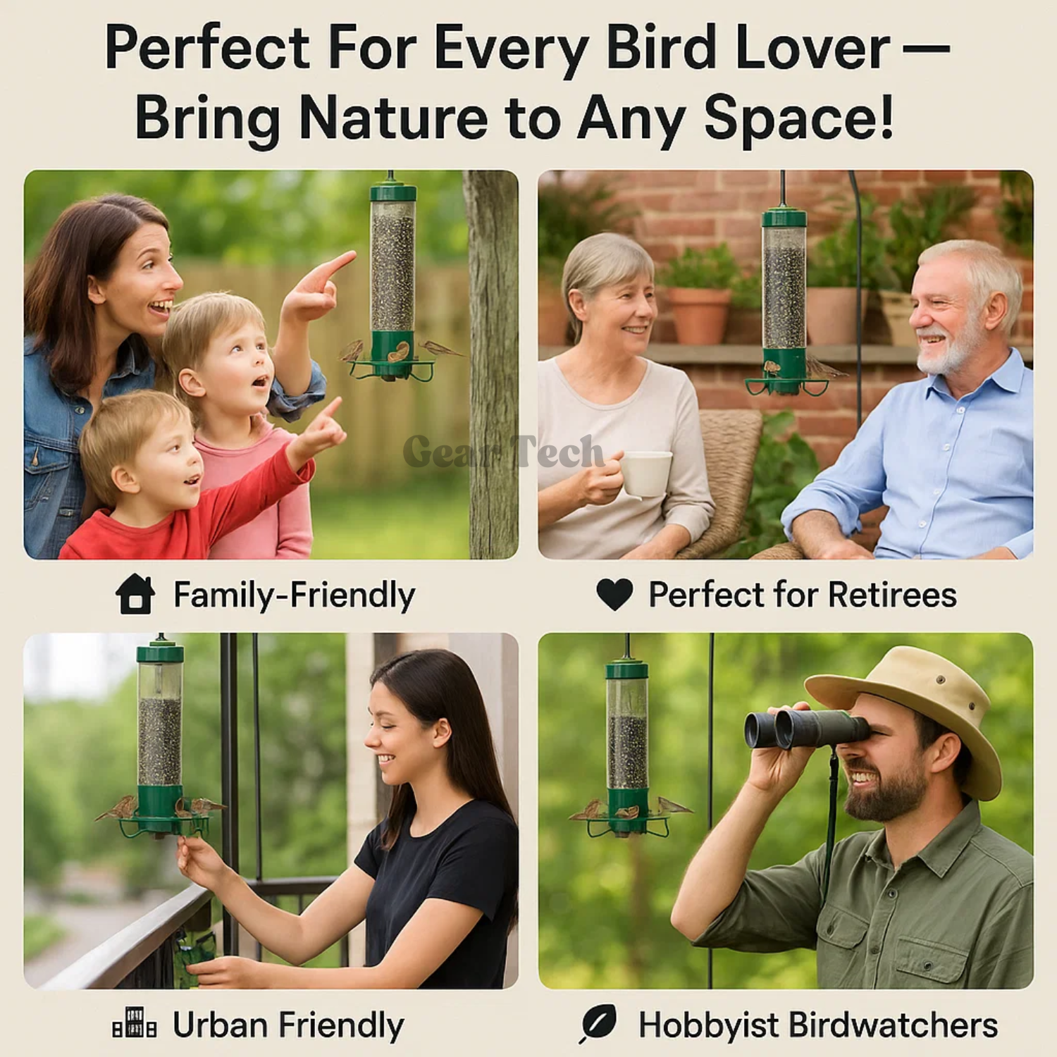 Comedero para Aves a Prueba de Ardillas - Diseño de Metal
