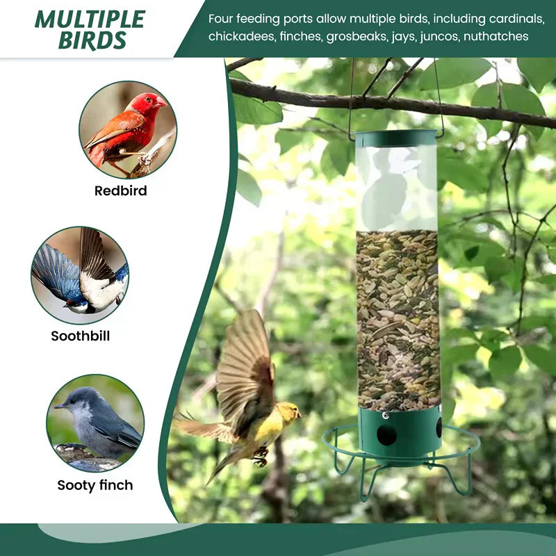 Comedero para Aves a Prueba de Ardillas - Diseño de Metal