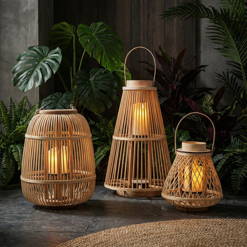 Lámparas de Rattan