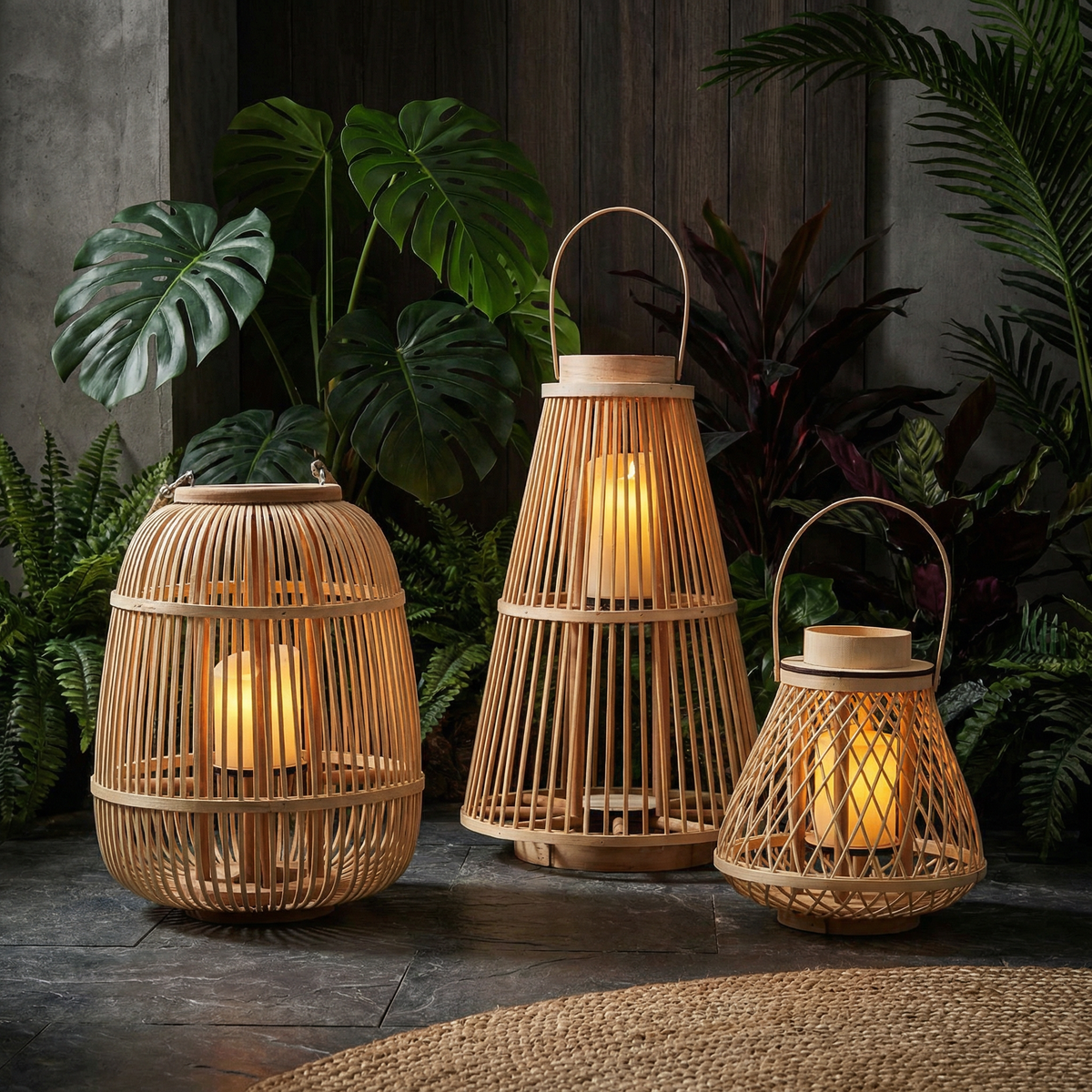 Lámparas de Rattan